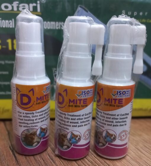 D-Mite for Cat and Dog Ear mites, ticks and other insects